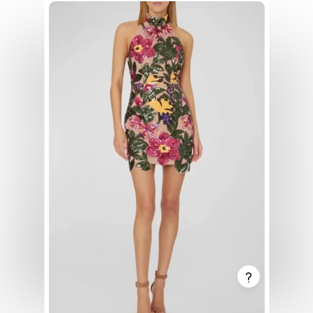 NWT Milly Hariet Floral Sequin Dress Size 10